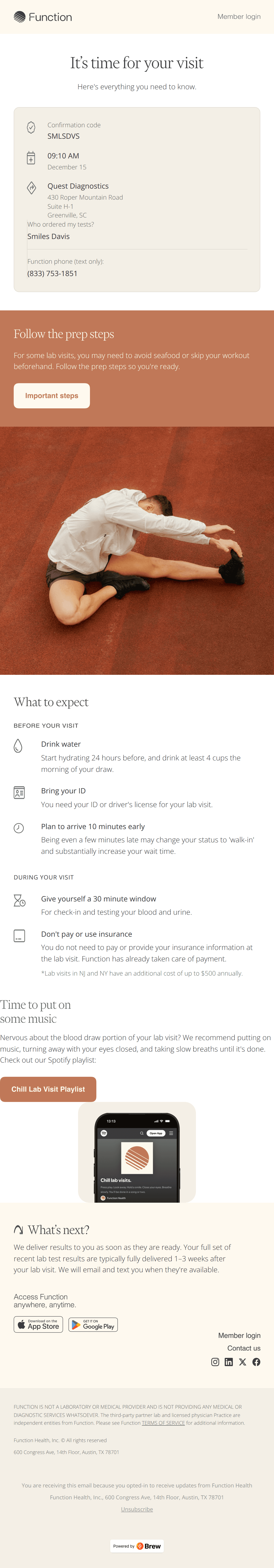 notice design by Function Health